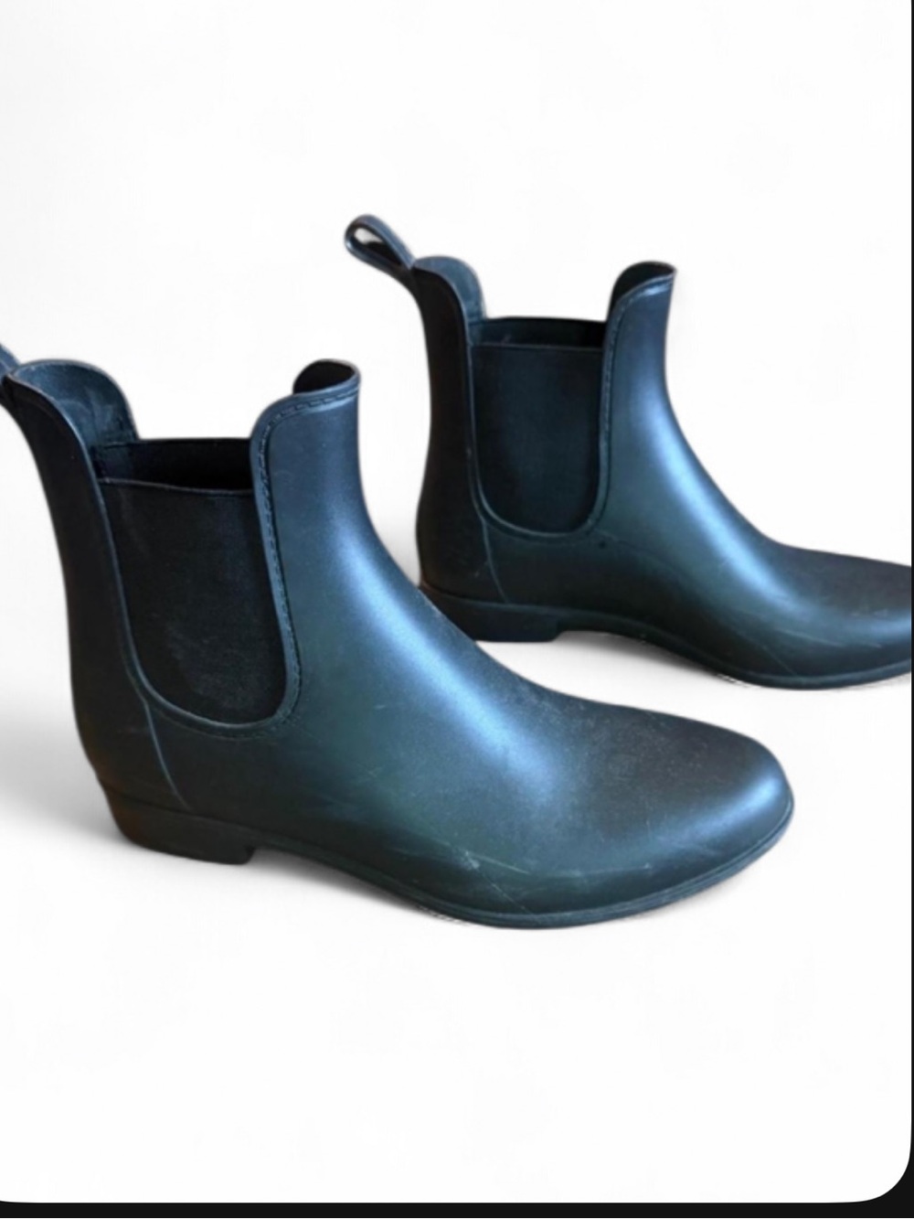 Women’s Black Slip-On Chelsea Rain Boots